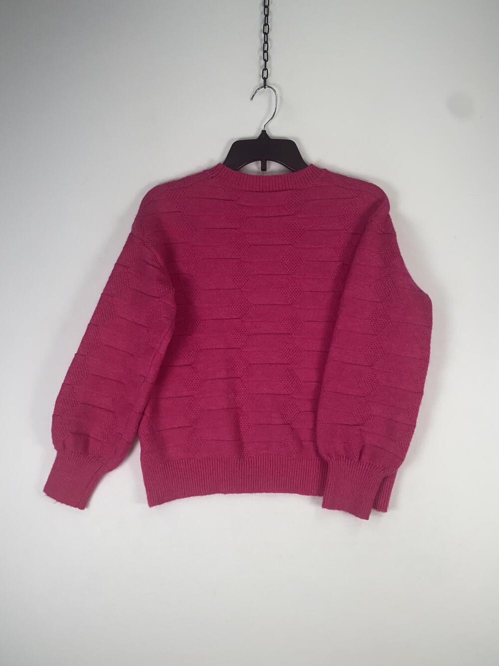 SheIn Sweater Womens Medium Pink Textured Knit Crew Neck Pullover Cozy Top